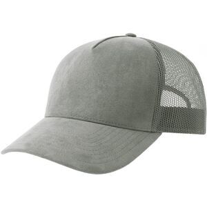 Atlantis Unisex Adult Rapper 5 Panel Suede Sustainable Trucker Cap / Gray